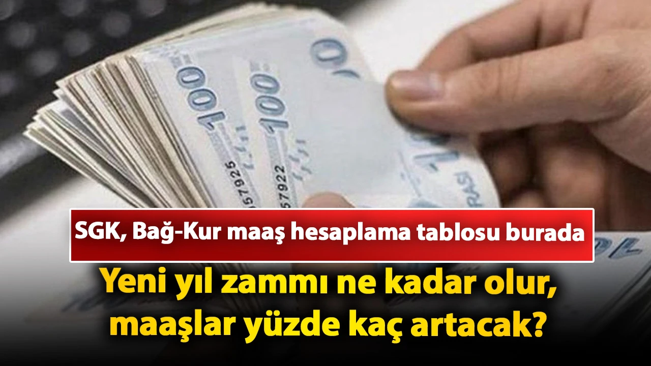 SGK, Bağ-Kur emeklileri maaş hesaplama tablosu burada: 4A, 4B, 4C maaş hesabı nasıl yapılır? Yeni yıl zammı ne kadar olur, maaşlar yüzde kaç artacak?